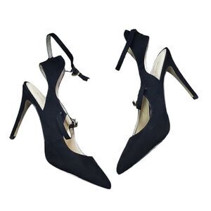 Marc Fisher Black Velvet Strappy Heels